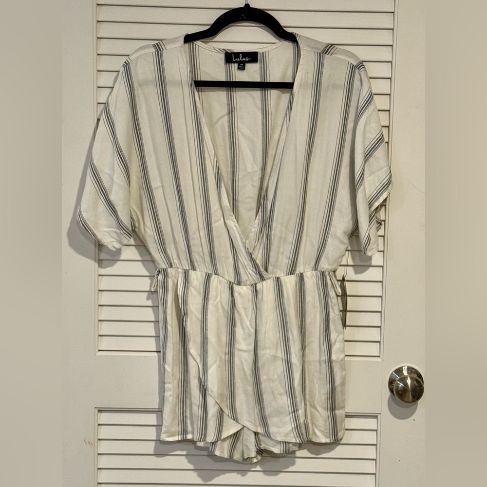 Striped Wrap romper